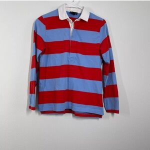 JCrew Red and Blue Striped Rugby Shirt